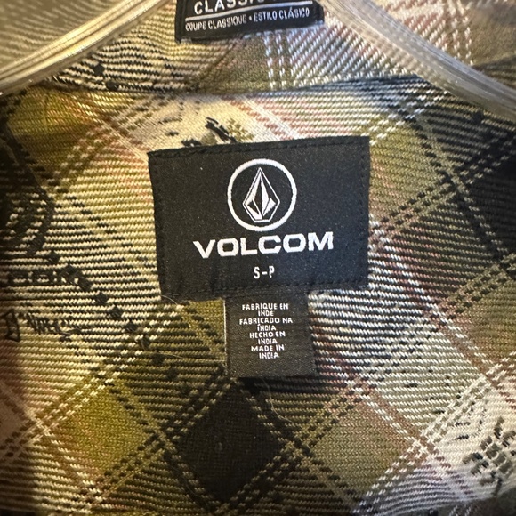 Women’s Volcom Plaid Flannel Size S - Picture 3 of 5